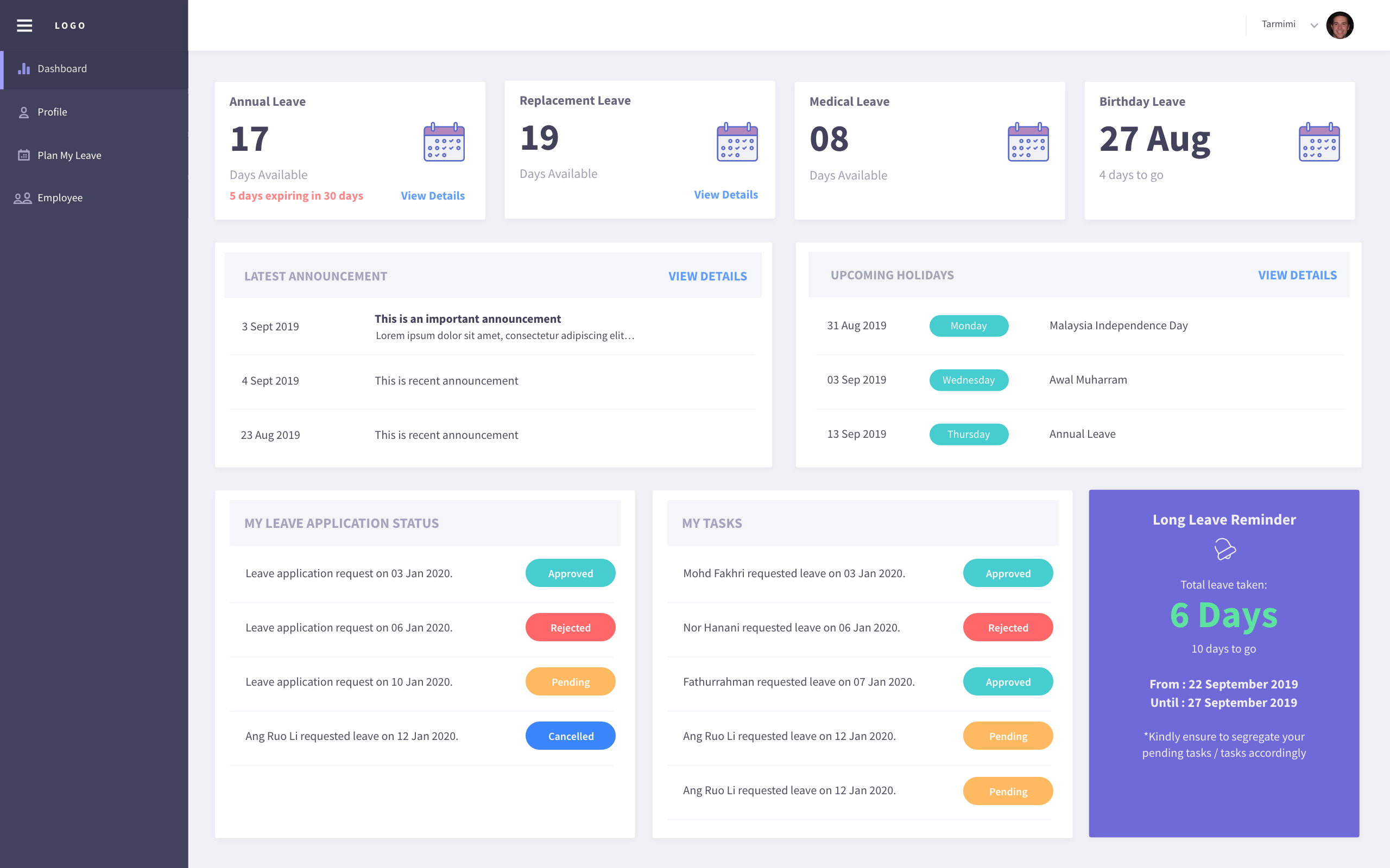 Superior dashboard overview